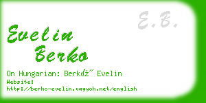 evelin berko business card